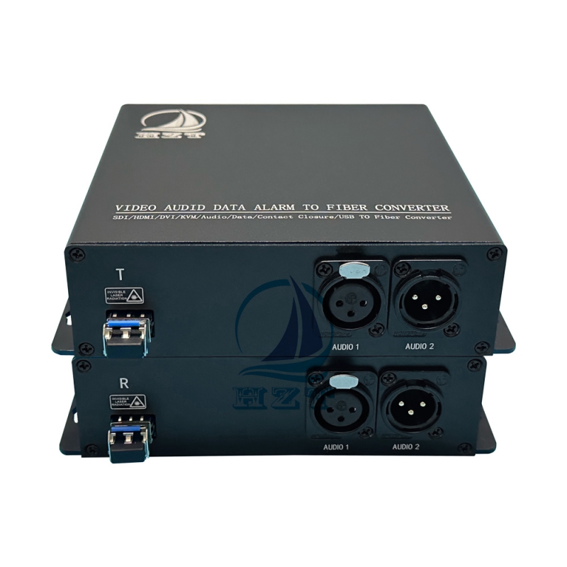 1-CH BIDI XLR Balanced Audio Fiber Converter 