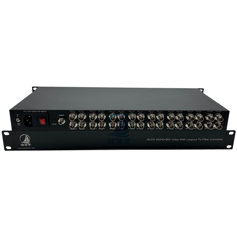 16-CH 3G/HD-SDI Video to Fiber Converter with ST-ST 