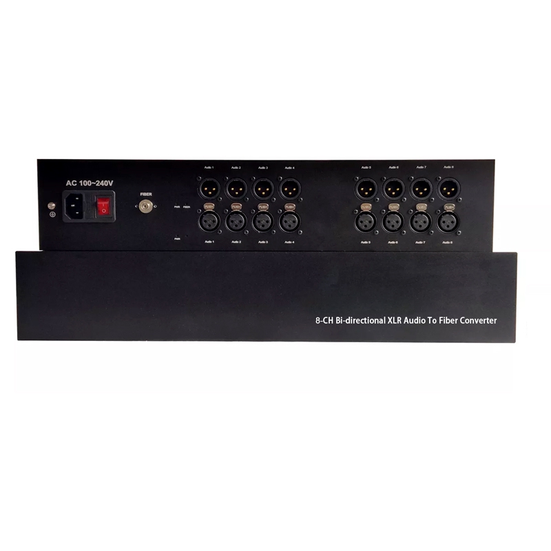 16-CH XLR Balanced Audio Fiber Converter 