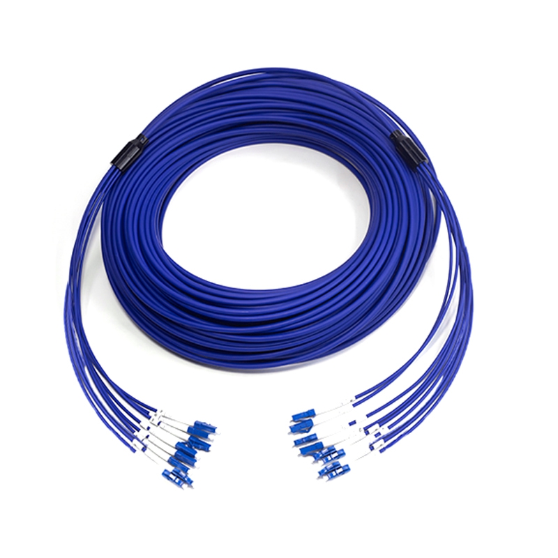 8 Core LC/UPC-LC/UPC Armored Fiber Optical Cable 